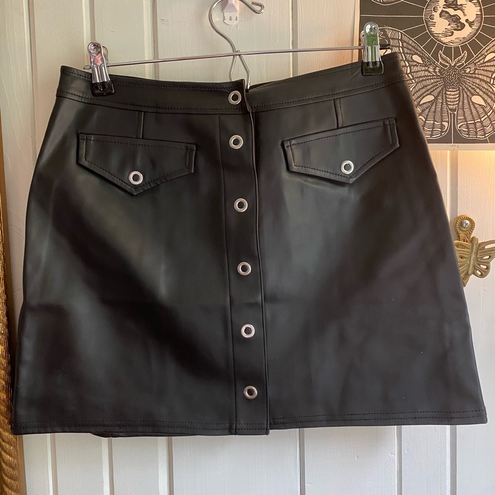 Express Faux Leather mini skirt
